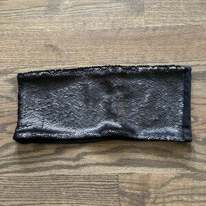 Heidi Merrick Black Sequin Bandeau